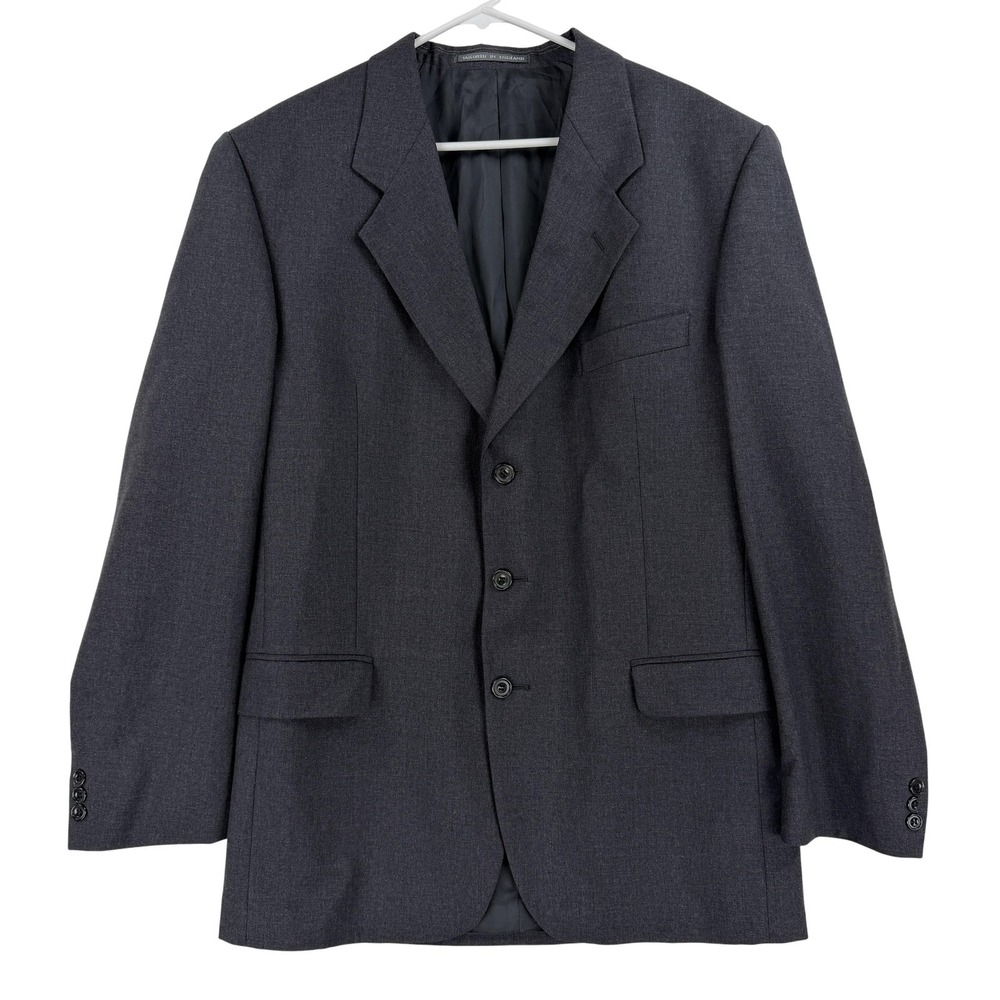 Alexandre‎ London Suit Jacket Mens 44 Gray Wool 3 Button Queen Elizabeth II